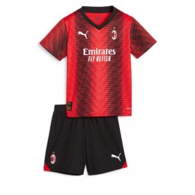 AC Milan Hemmakläder Barn 2023-24 Kortärmad (+ Korta byxor)